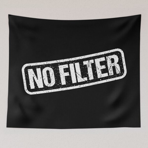 Item preview, No Filter, Black and White Stamp Outline designed and sold by Memes N Lore .