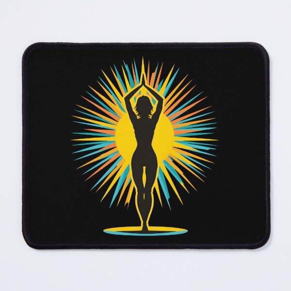Item preview, Vintage Sunset Yoga Woman designed and sold by AlchemyColor.