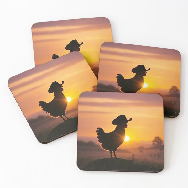 Item preview, Country Western Chicken on the Farm at Sunrise Cute and Funny designed and sold by Stephanie Laird.