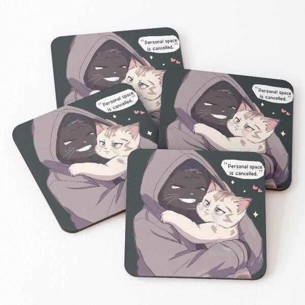 Item preview, Personal Space Is Cancelled Smug Hoodie Cat Illustration designed and sold by alvinavery.