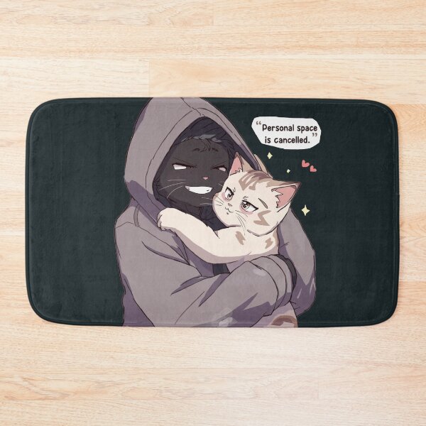 Item preview, Personal Space Is Cancelled Smug Hoodie Cat Illustration designed and sold by alvinavery.