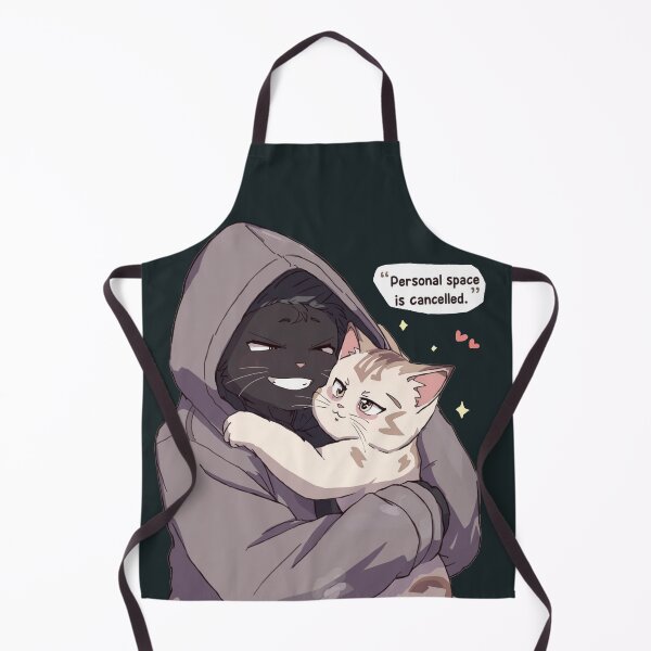 Item preview, Personal Space Is Cancelled Smug Hoodie Cat Illustration designed and sold by alvinavery.