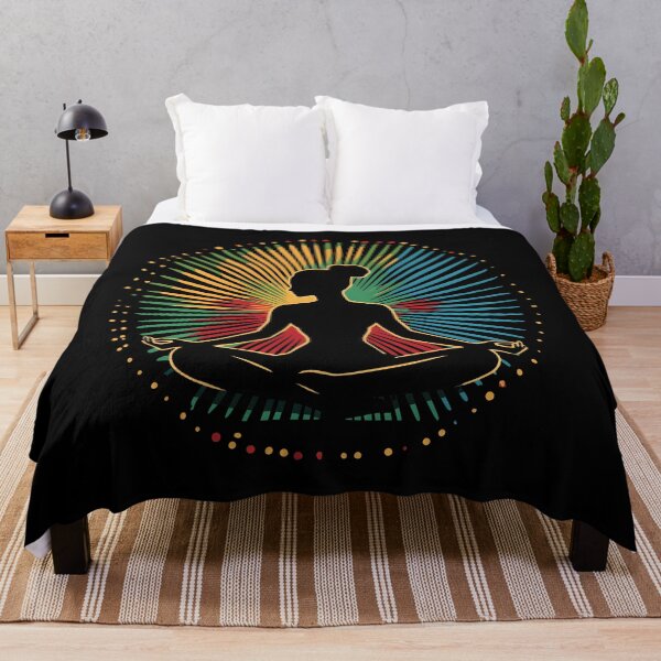 Item preview, Yoga Silhouette Retro Sun designed and sold by AlchemyColor.