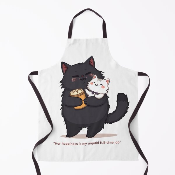 Item preview, Her Happiness Is My Unpaid Full Time Job Cute Cats Illustration designed and sold by alvinavery.