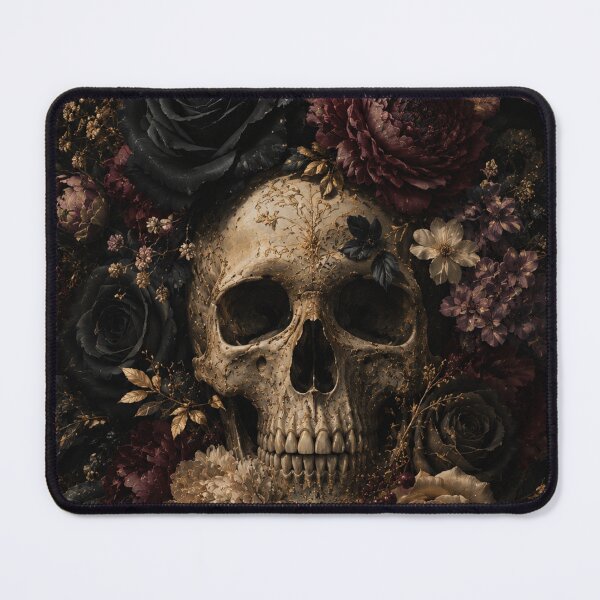 Item preview, Gothic Floral Skull designed and sold by Creativeeworld777.