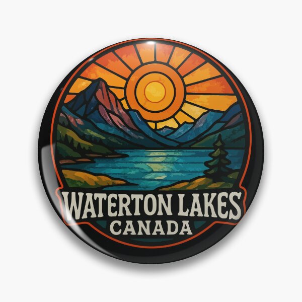 Item preview, Waterton Lakes Canada Stained Glass Art Travel designed and sold by TomFrontierArt.