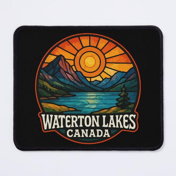 Item preview, Waterton Lakes Canada Stained Glass Art Travel designed and sold by TomFrontierArt.