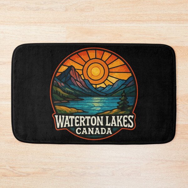 Item preview, Waterton Lakes Canada Stained Glass Art Travel designed and sold by TomFrontierArt.