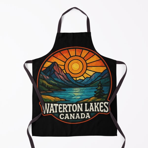 Item preview, Waterton Lakes Canada Stained Glass Art Travel designed and sold by TomFrontierArt.