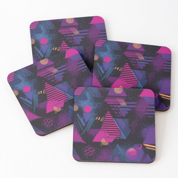Item preview, 80s Retro Geometric Abstract Neon Pattern designed and sold by NicolasGlowArt.
