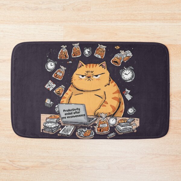 Item preview, Productivity Ended After One Inconvenience Funny Cat Illustration designed and sold by alvinavery.