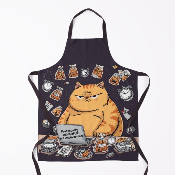 Item preview, Productivity Ended After One Inconvenience Funny Cat Illustration designed and sold by alvinavery.