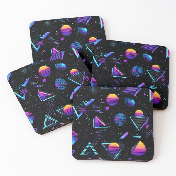 Item preview, Retro 80s Synthwave Geometric Abstract Design designed and sold by NicolasGlowArt.