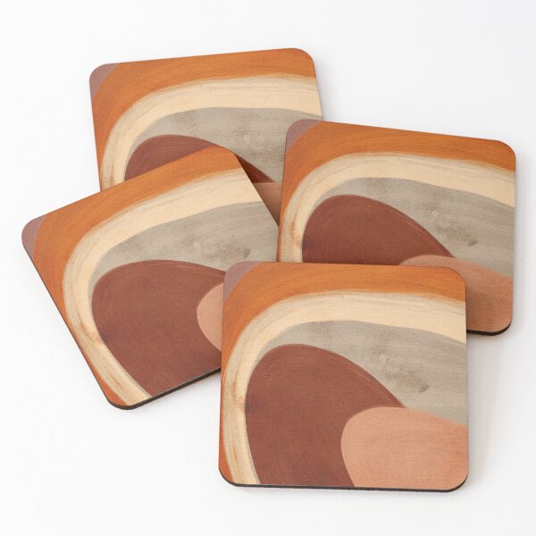 Item preview, Burnt Orange, Ecru And Sienna Brown Abstract Art designed and sold by DEC02.