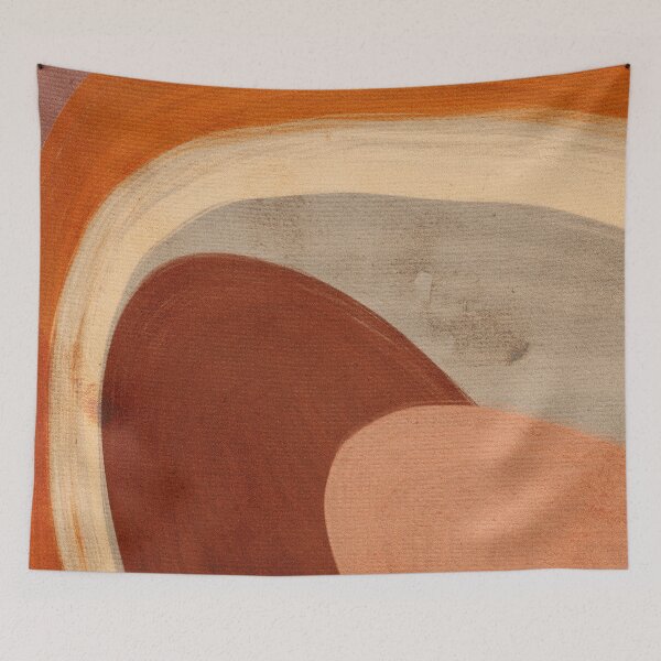 Item preview, Burnt Orange, Ecru And Sienna Brown Abstract Art designed and sold by DEC02.