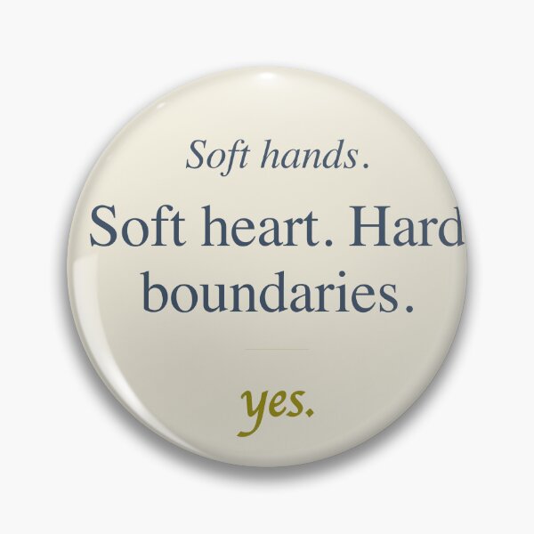 Item preview, Soft hands, soft heart, hard boundaries — therapy print designed and sold by BalancedCoNL.