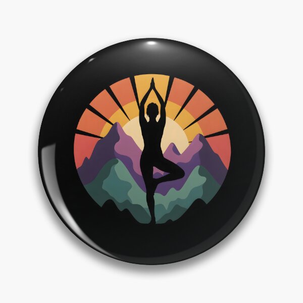 Item preview, Vintage Sun Yoga Pose designed and sold by AlchemyColor.
