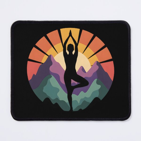 Item preview, Vintage Sun Yoga Pose designed and sold by AlchemyColor.