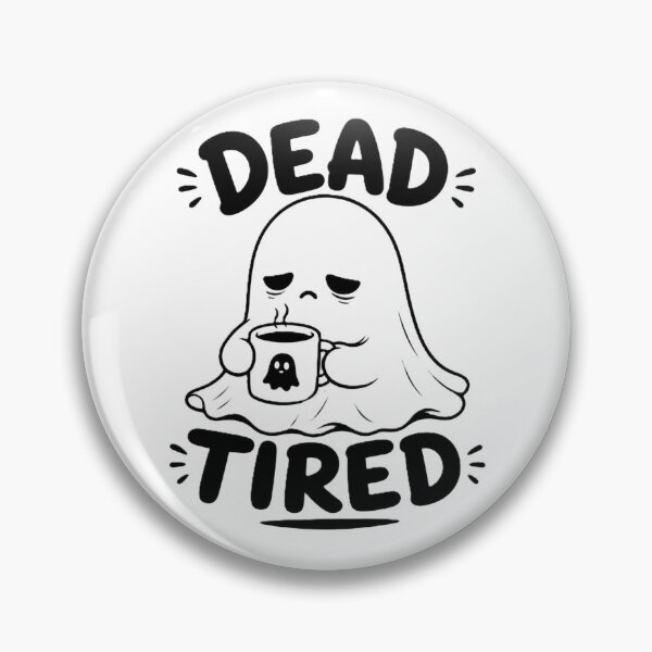 Item preview, “Dead Tired” Cute Ghost Coffee Lover Funny Halloween T-Shirt designed and sold by BlackBoneArt.