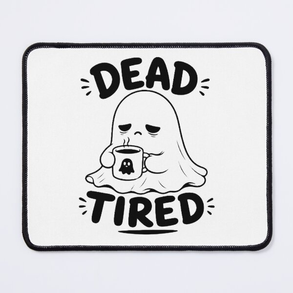 Item preview, “Dead Tired” Cute Ghost Coffee Lover Funny Halloween T-Shirt designed and sold by BlackBoneArt.