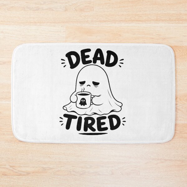 Item preview, “Dead Tired” Cute Ghost Coffee Lover Funny Halloween T-Shirt designed and sold by BlackBoneArt.