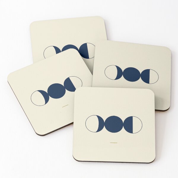 Item preview, Three moon phases triptych — minimalist abstract print designed and sold by BalancedCoNL.