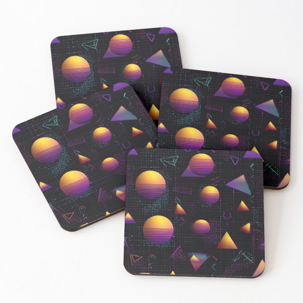 Item preview, Retro 80s Synthwave Geometric Grid Pattern Art designed and sold by NicolasGlowArt.