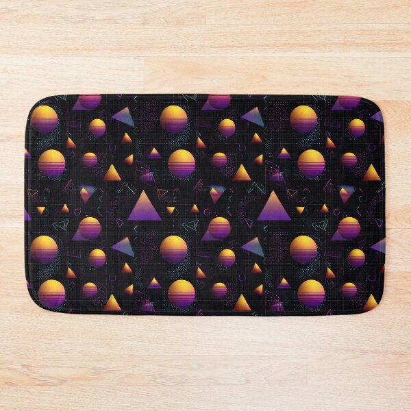 Item preview, Retro 80s Synthwave Geometric Grid Pattern Art designed and sold by NicolasGlowArt.