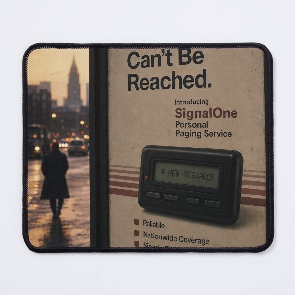 Item preview, Dawn of Pager Ads — Vintage Street Photograph Print designed and sold by Jandedan.