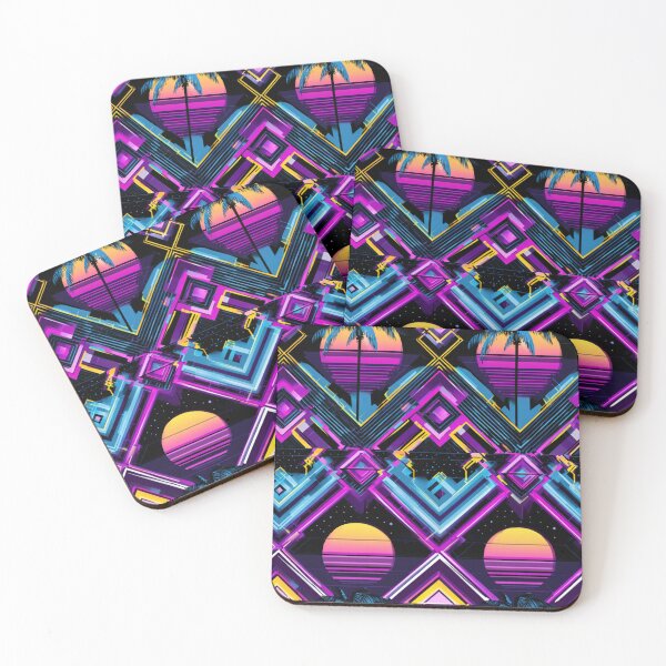 Item preview, Synthwave Sunset Geometric Retro 80s Aesthetic designed and sold by NicolasGlowArt.