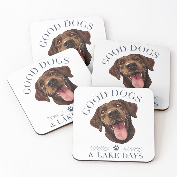 Item preview, Chocolate Labrador Retriever Good Dogs and Lake Days designed and sold by BrandMuffinStudio.