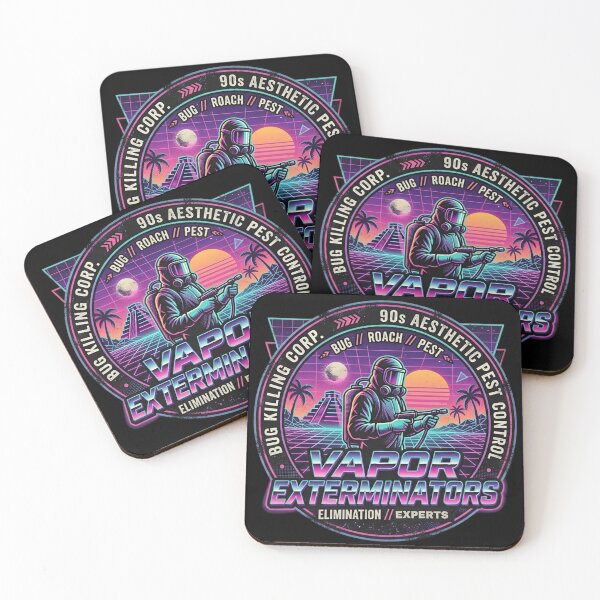 Item preview, Retro Vapor Exterminators - Neon Pest Control designed and sold by SidTastic .