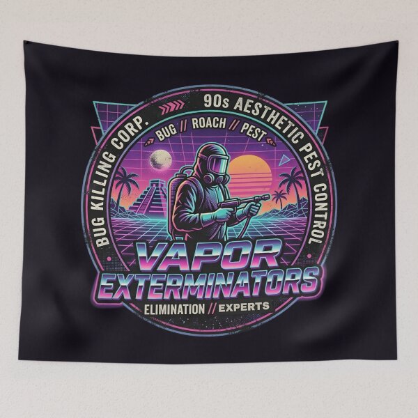 Item preview, Retro Vapor Exterminators - Neon Pest Control designed and sold by SidTastic .