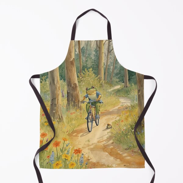 Item preview, Vintage Frog on a Bicycle in the Forest designed and sold by julyperson.