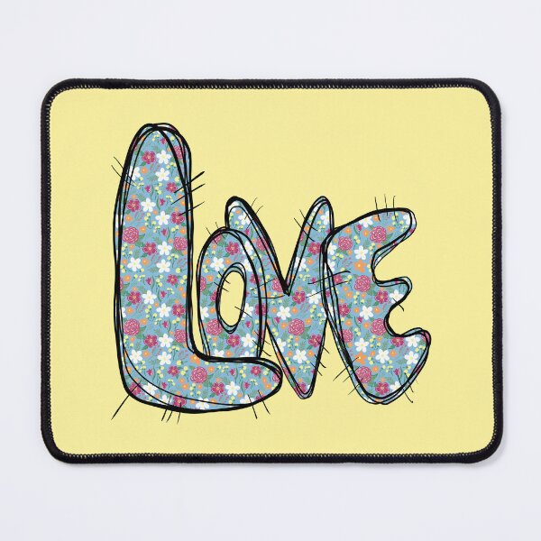 Item preview, Love Floral Patchwork with yellow background  designed and sold by missmann.