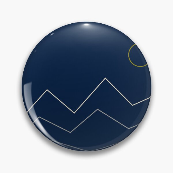 Item preview, Mountain layers line art — minimalist abstract navy print designed and sold by BalancedCoNL.