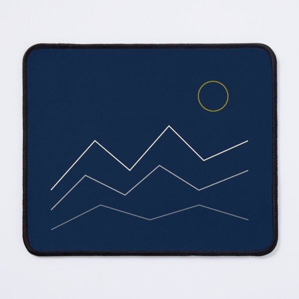 Item preview, Mountain layers line art — minimalist abstract navy print designed and sold by BalancedCoNL.