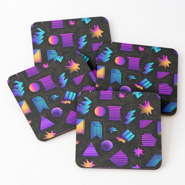Item preview, 80s Retro Vaporwave Geometric Abstract Pattern designed and sold by NicolasGlowArt.