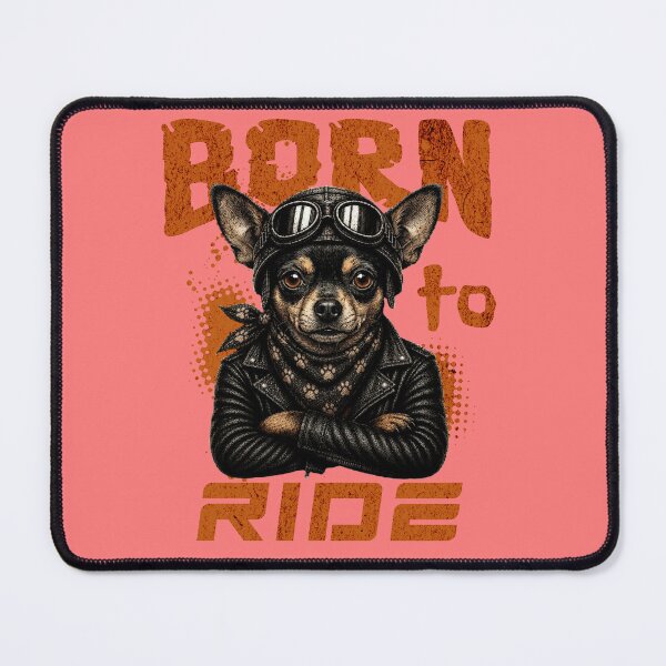Item preview, Chihuahua Biker Design – Born To Ride Funny Motorcycle Chihuahua Gift designed and sold by PixelsPaws.