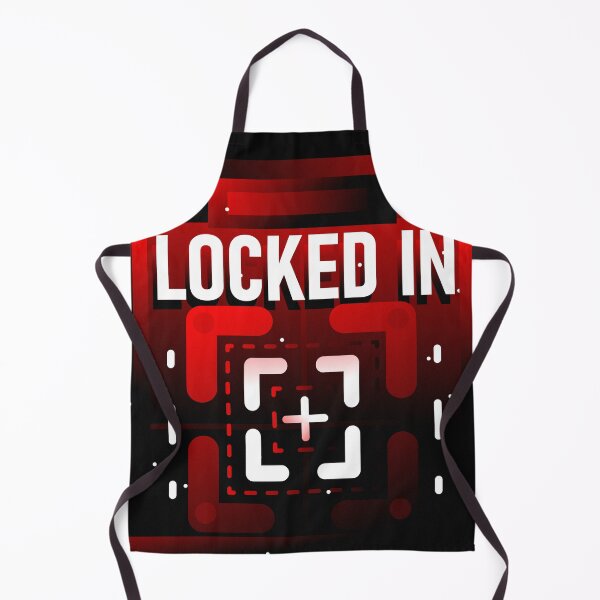 Item preview, Cyberpunk HUD Locked In Graphic - Red & Black Stippled Art designed and sold by The Nomadic Designs.