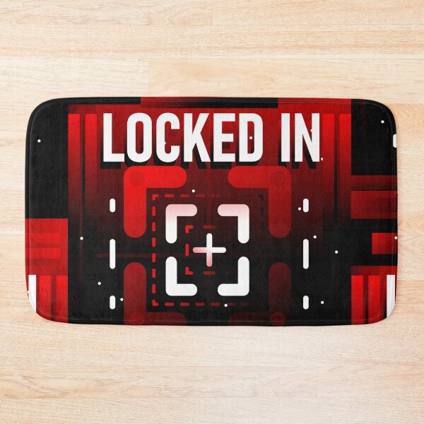 Item preview, Cyberpunk HUD Locked In Graphic - Red & Black Stippled Art designed and sold by The Nomadic Designs.