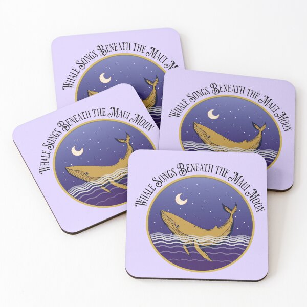 Item preview, Whale Songs Beneath the Maui Moon Coastal Ocean Art Design designed and sold by Sachie's Studio.