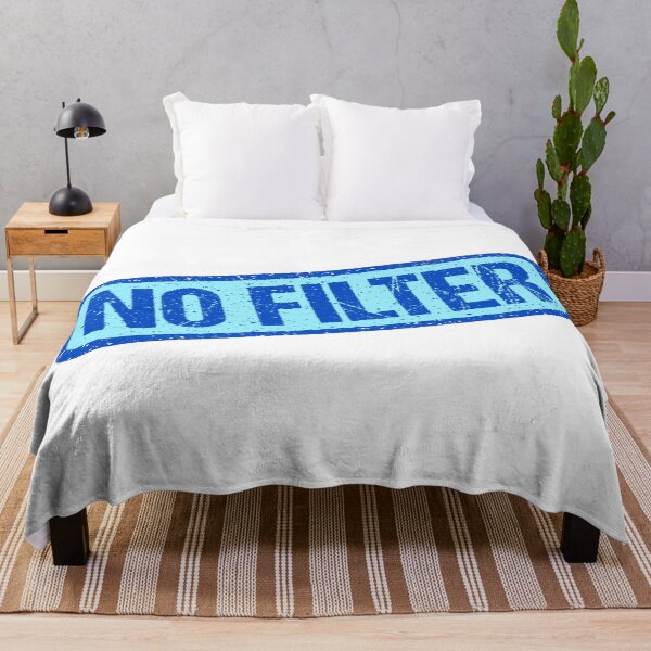Item preview, No Filter, Blue Stamp Outline designed and sold by Memes N Lore .