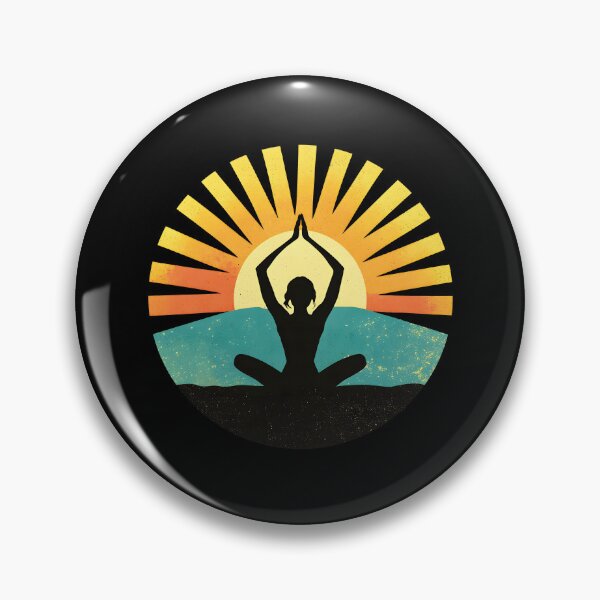 Item preview, 70s Retro Sun Yoga Silhouette designed and sold by AlchemyColor.