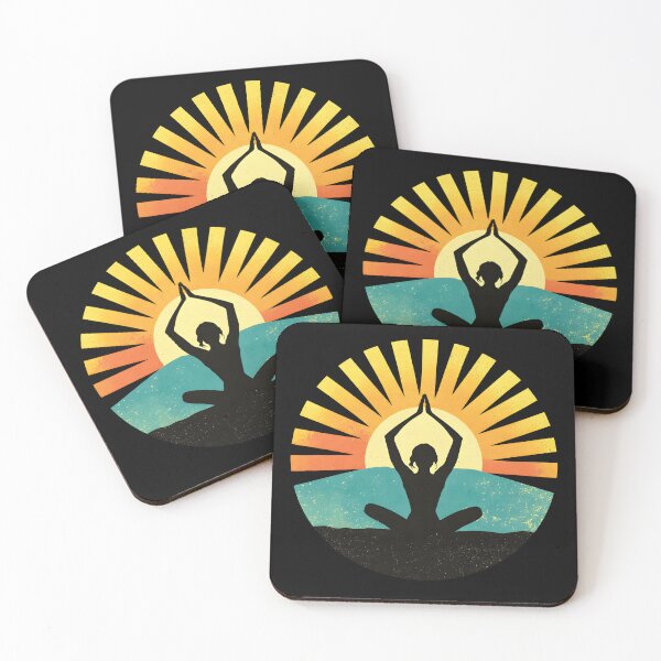 Item preview, 70s Retro Sun Yoga Silhouette designed and sold by AlchemyColor.