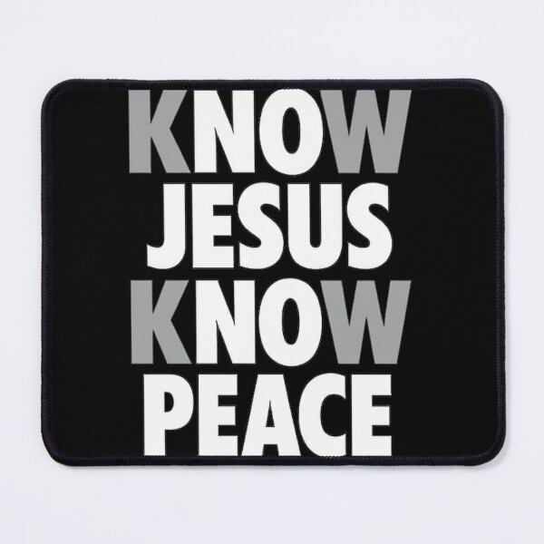 Item preview, KNOW JESUS KNOW PEACE – Christian Faith Typography T‑Shirt Design designed and sold by stickyverselab.