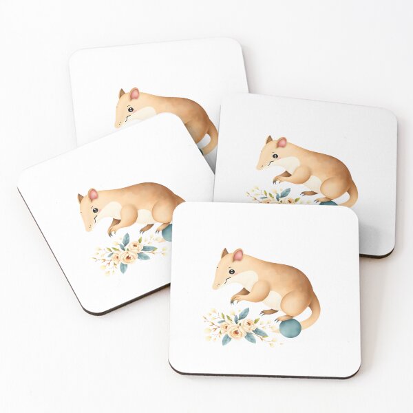 Item preview, Cute Bandicoot With Cream Roses and Blue Berries designed and sold by Passionread.