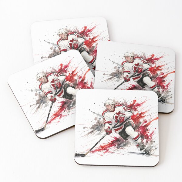 Item preview, Claude Lemieux New Jersey Devils – Dynamic Watercolor Hockey Art designed and sold by Essémké.