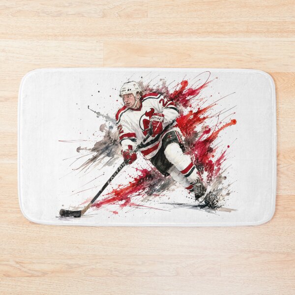 Item preview, Claude Lemieux New Jersey Devils – Dynamic Watercolor Hockey Art designed and sold by Essémké.