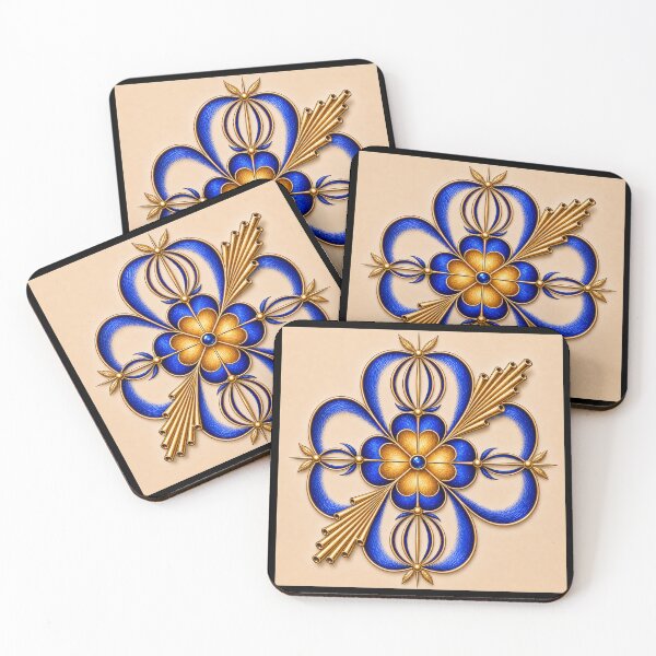 Item preview, Royal Axis Blue Beige- Seal of Success designed and sold by RAIPrintStudio.